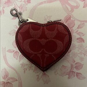 Coach Red Heart Coin Pouch